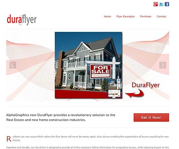 DuraFlyer website by Go To Graphics Gal